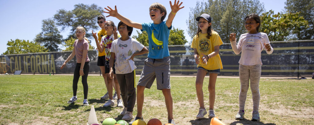 blue camp campers at play, uc berkeley youth recreation camp